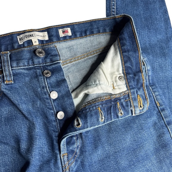 RE/DONE | Originals High Rise Straight Leg Jeans | Medium Wash | Size 29 - Picture 6 of 8
